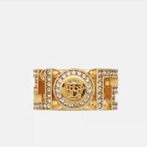 New Price Alert ‼️ Versace Women’s Greco Gold Medusa Ring with Crystals 🎁